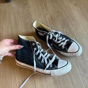 Black converse all star high